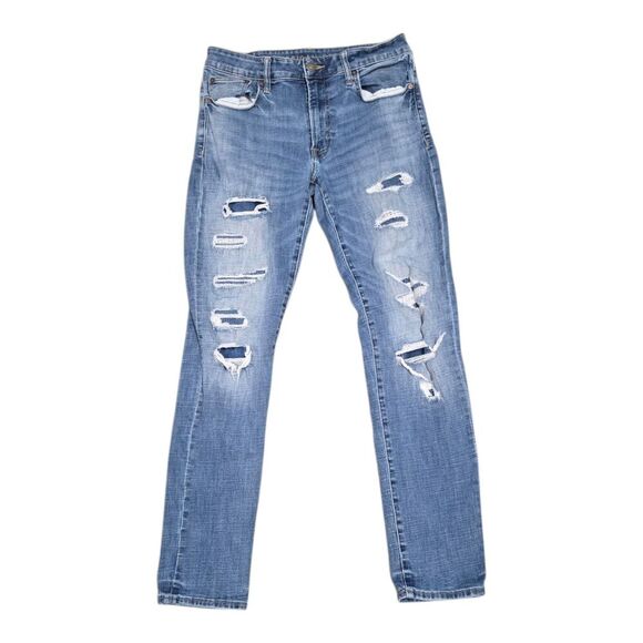 American Eagle Blue Distressed Next Level Flex Jeans 33x33 - Picture 1 of 5
